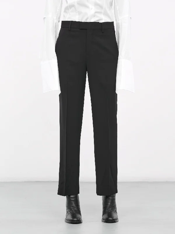 Gaelle Cropped Trousers (B0011425-FA342-099-BLACK) Trousers Sale Discount