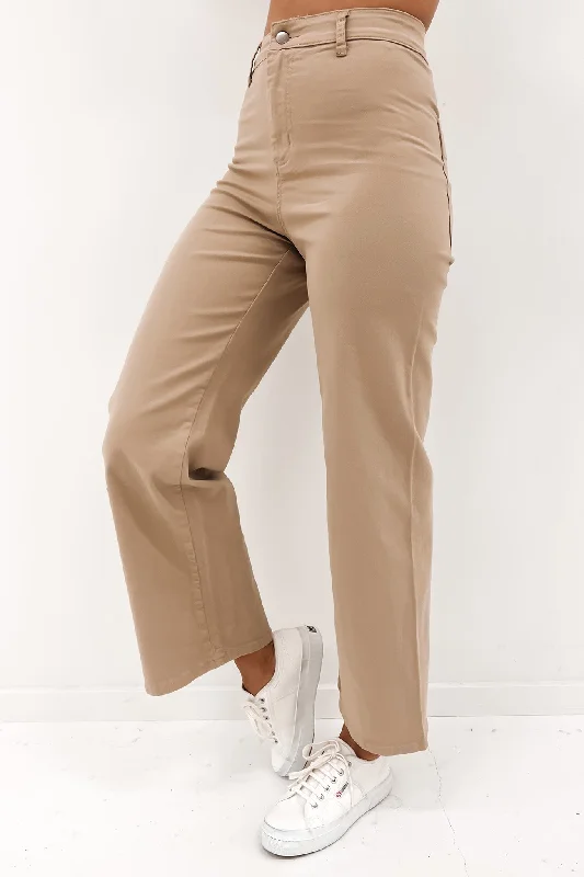 Lando Pant Beige Slim-Fit Leggings