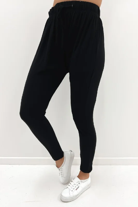 Slouch Pant Black Casual Track Pants