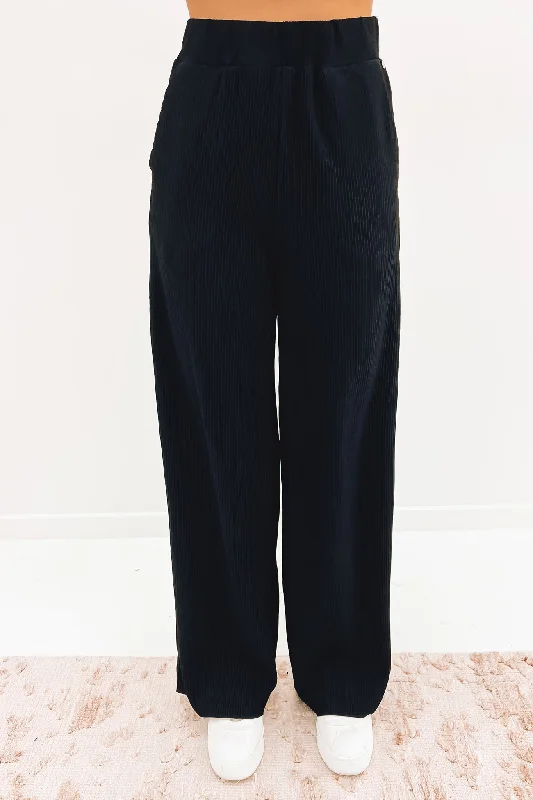 Stine Wide Leg Pant Black Formal Wide-Leg Pants