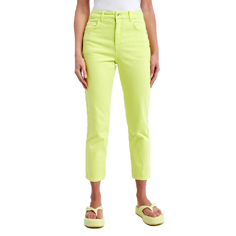 Patrizia Pepe Chic High-Waisted Lime Trousers Trousers Bootcut Casual