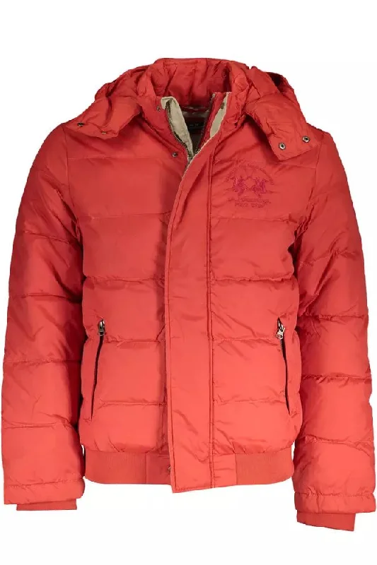 Orange Polyamide Men Jacket Elasticated Jacket Padded Jacket Insulated Jacket