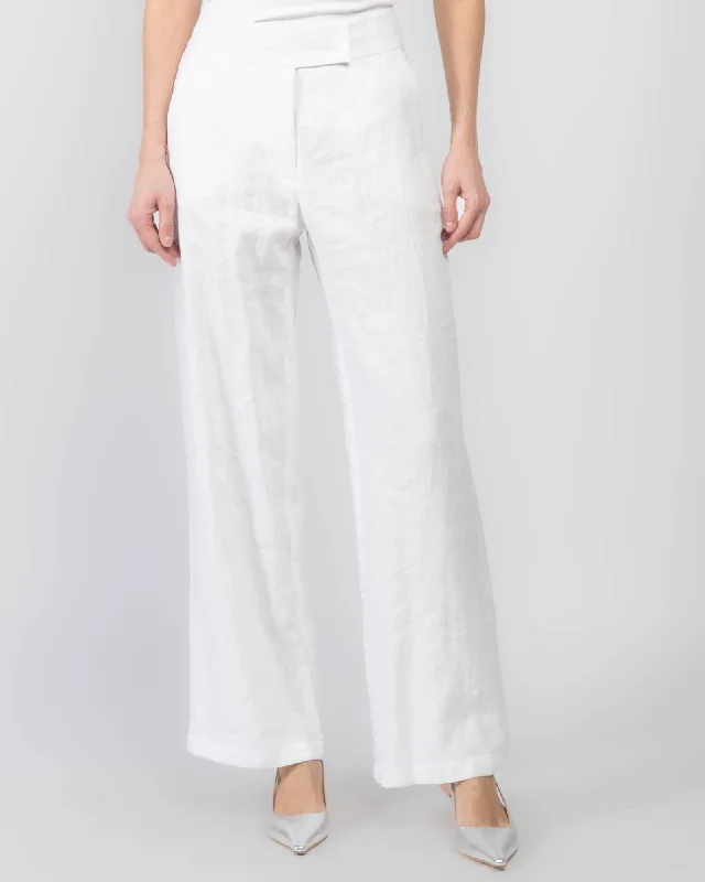 Linen Pants Classic Straight-Leg Pants