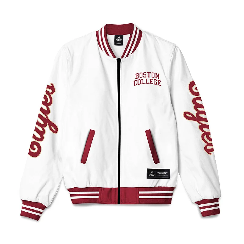 Boston College - NCAA Women's Fencing : Laura Fekete - Bomber Jacket Nylon Jacket Polyester Jacket Spandex Jacket