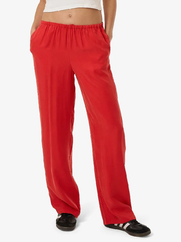 Scarlet Pant - Flame Red Casual Skinny Fit Pants