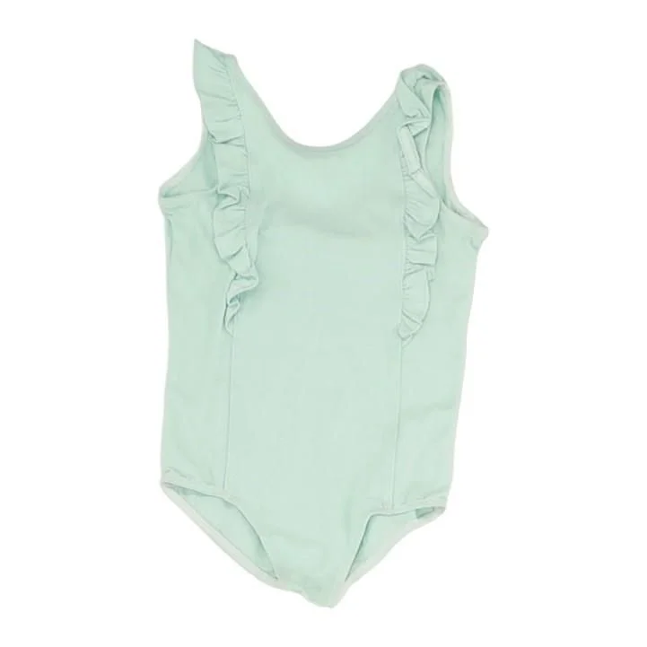 Green Solid Bodysuit Tank Comfortable Ribbed Bodysuit