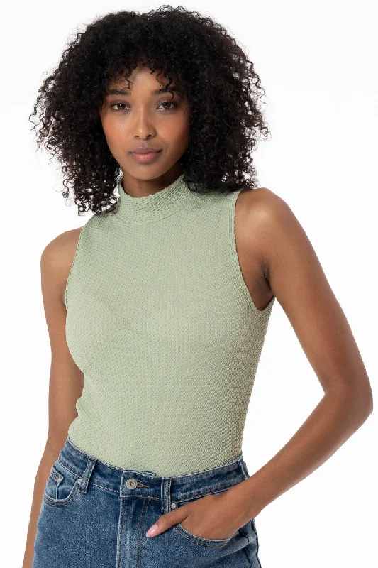 Seamless Bodysuit _ 144163 _ Green Trendy Transparent Bodysuit