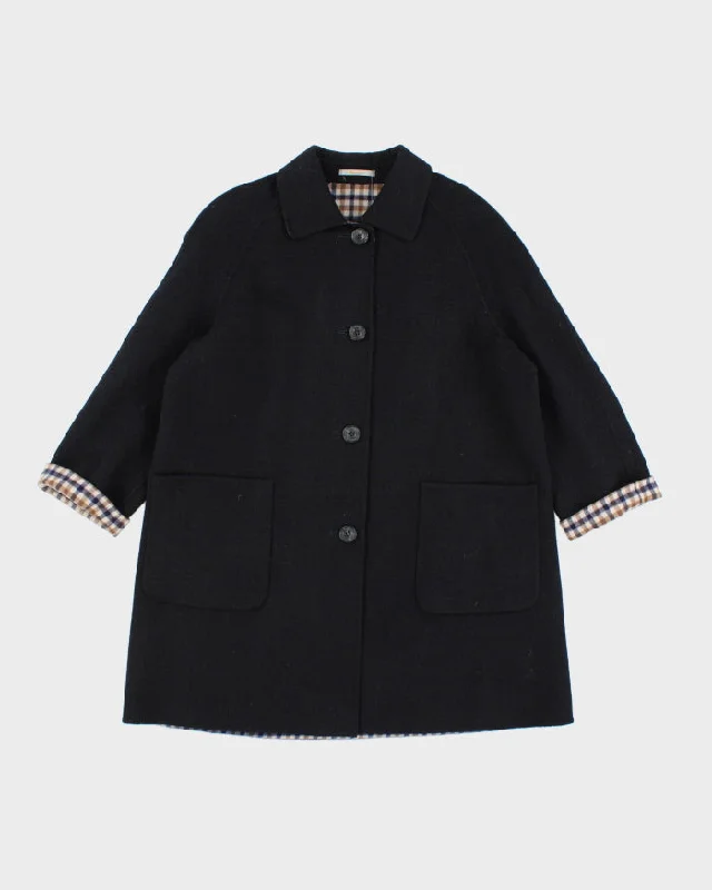 Aquascutum Wool Coat - L Sporty Zip-Up Jacket