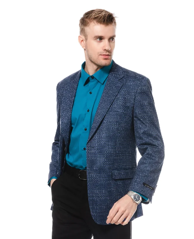 1 Like No Other Stretch Knit Sport Coat Checkered Wool Shacket