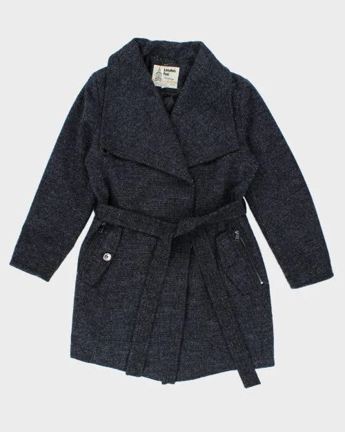 London Fog Wool Coat - XL Buttoned Peplum Coat