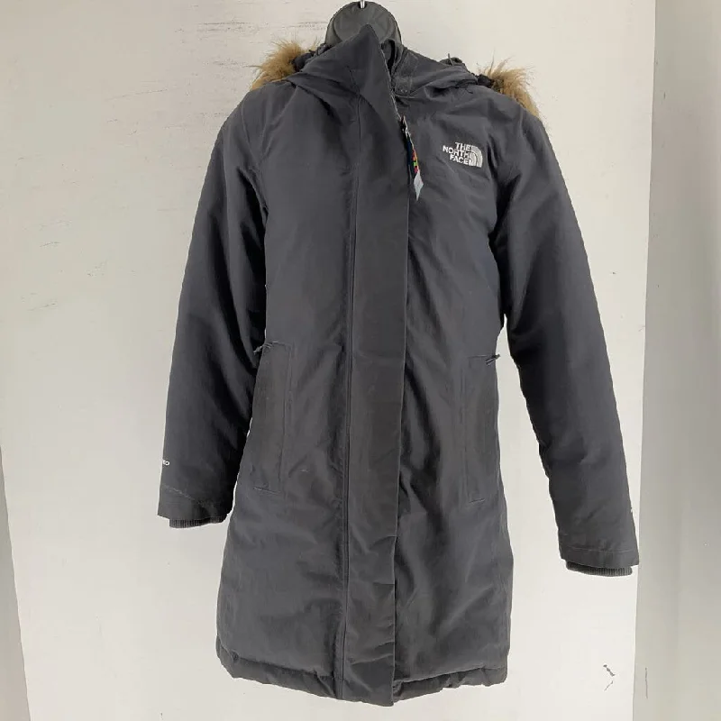 The North Face Women's Long Insulated Hooded Coat Reversible Quilted Jacket