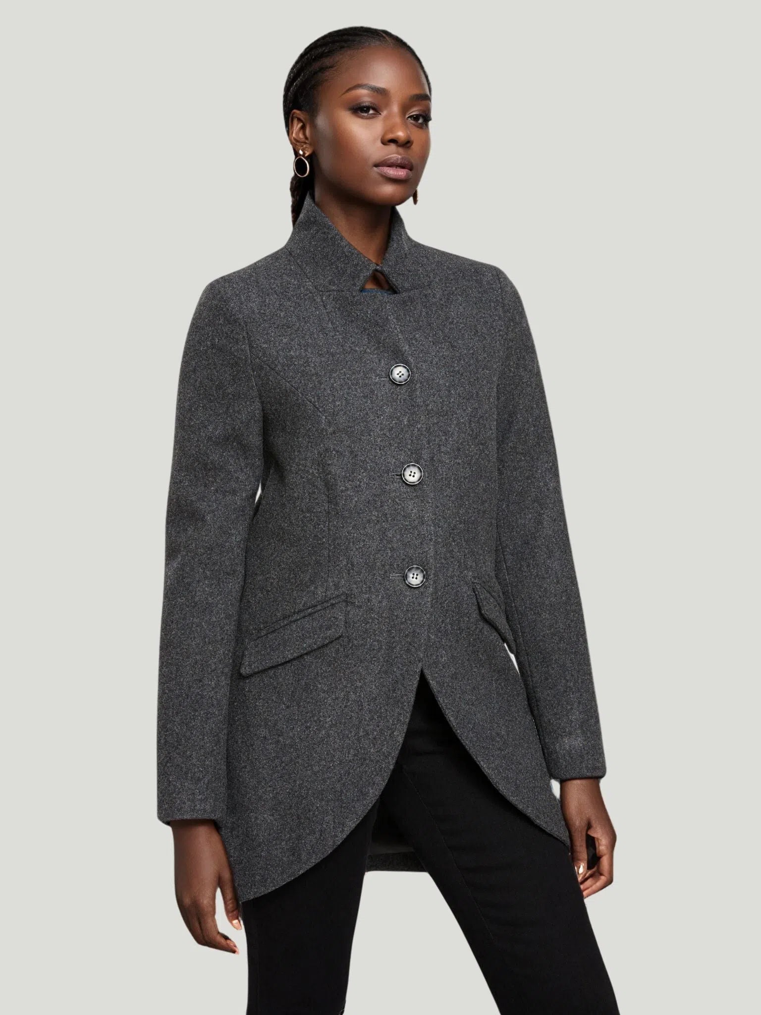 Universal Standard Beas Coat Vegan Leather Trench