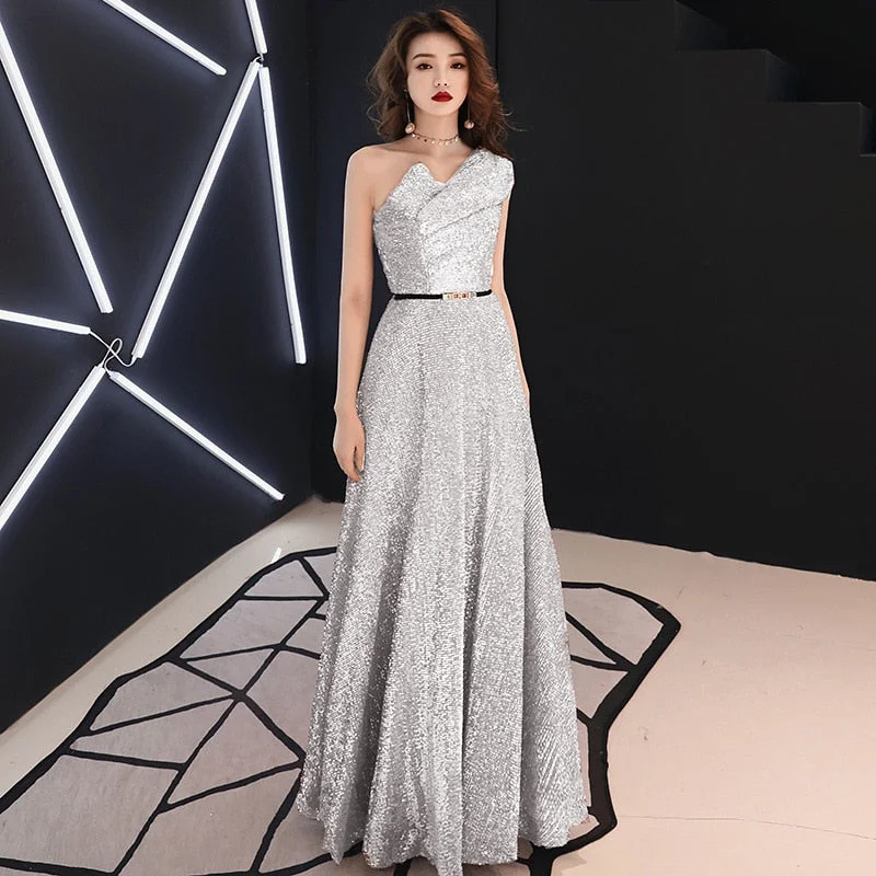 FashionSierra - Sequin Host Shows Female Fashion Long Evening Dress Bodycon Fitted Nightout