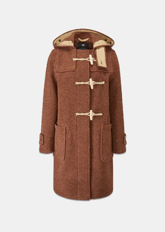 Women's Original Monty Duffle Coat Rust Draped Collar Cardigan