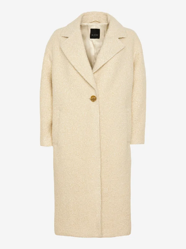 FIDEN SHEARLING INSPIRED COAT - OFF WHITE Velvet Evening Cape