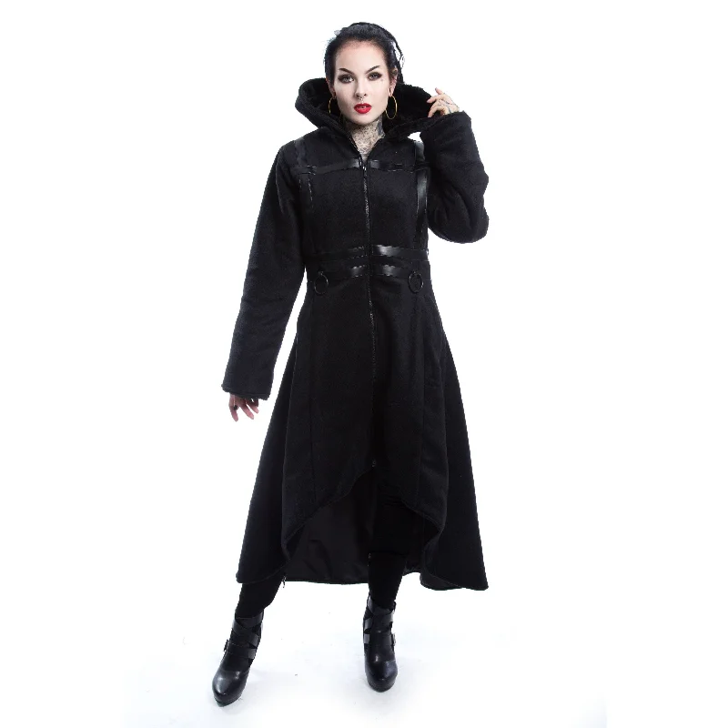 ROSEMARY COAT - BLACK Soft Cashmere Wrap