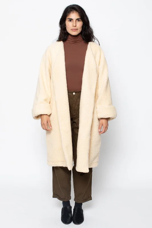 SHR312 - The Oversized Sherpa Wrap Coat Collared Pea Coat