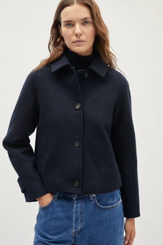 The Woolen Cropped Coat Fitted Tailored Blazer