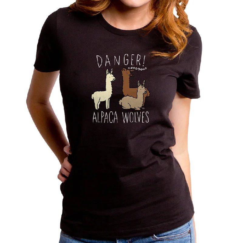 Alpaca Wolves Women's T-Shirt Mesh Blend Leather Blend Suede Blend