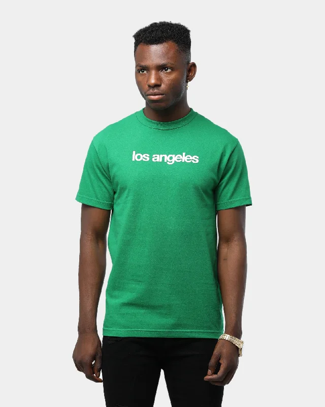 Anti Social Social Club Los Angeles Green Tee Green Collared T-Shirt Boat Neck A-Line