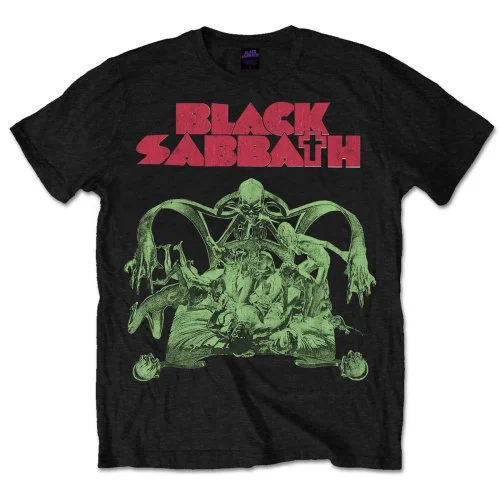 BLACK SABBATH Attractive T-Shirt, Sabbath Cut-out Collared Crew Neck Turtle Neck