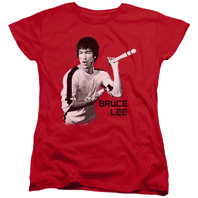 Bruce Lee Nunchucks - Women's T-Shirt Elasticated Padded Insulated