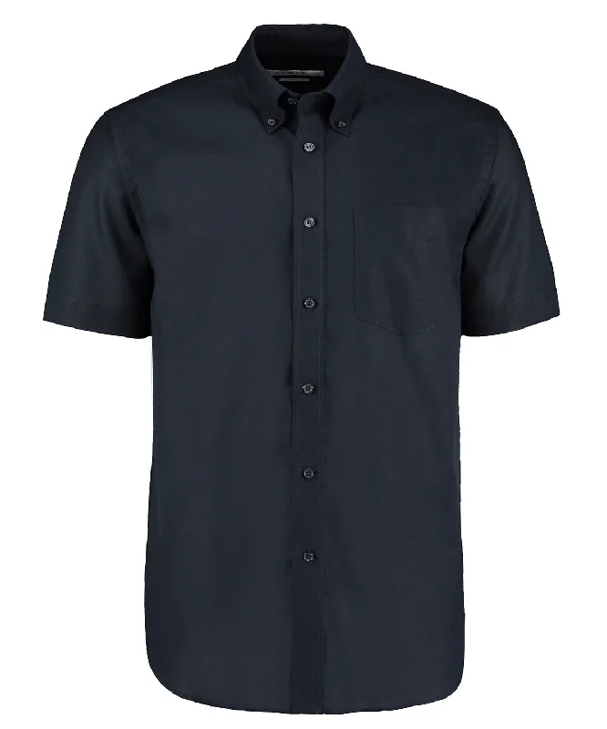 French Navy - Workplace Oxford shirt short-sleeved (classic fit) Chenille Blend Fleece Blend Nylon Blend