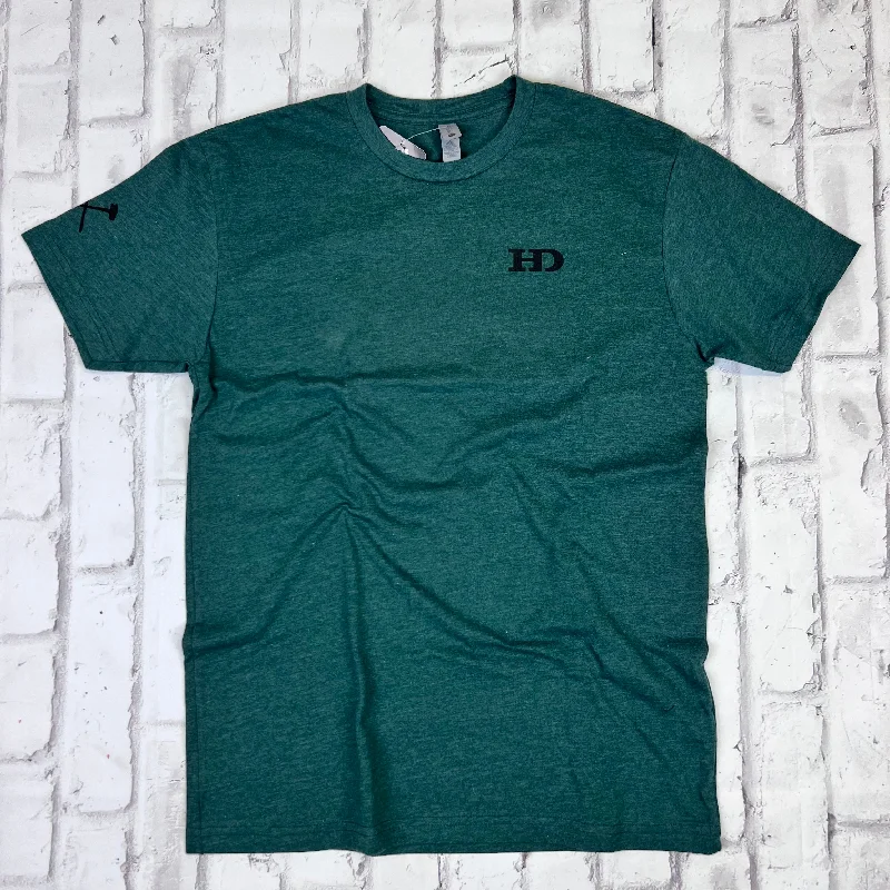 Hammer Down "Basic" Short Sleeve T-shirt - Heather Frost Green Machine Wash Dry Clean Hand Wash