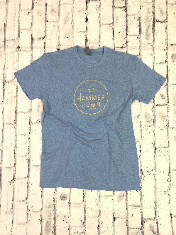 Hammer Down "Arrowhead" Short Sleeve T-shirt - Light Blue Jersey Fabric Tulle Fabric Batik Fabric