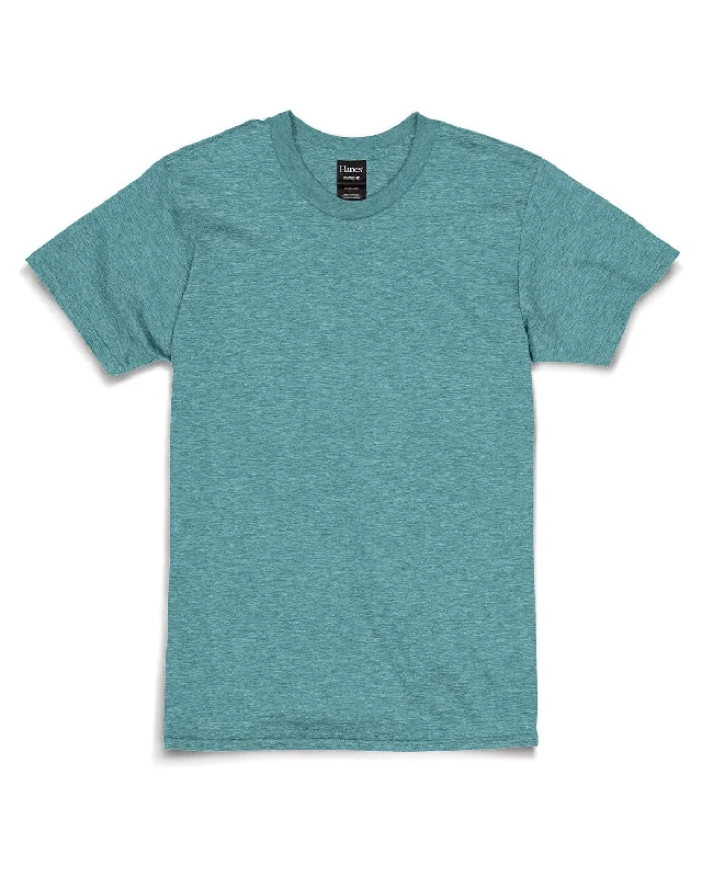 Hanes Combed Cotton T-Shirt | Marbled Grn Clay Front Pockets Side Pockets Patch Pockets