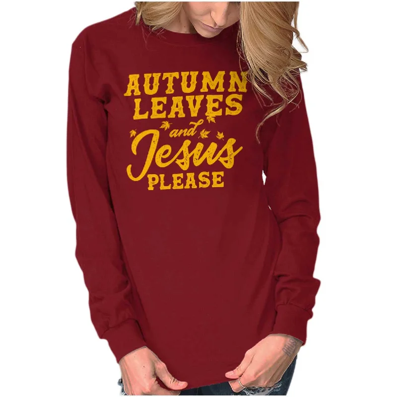 Jesus Please Long Sleeve T Shirt Elegant Classic Vintage