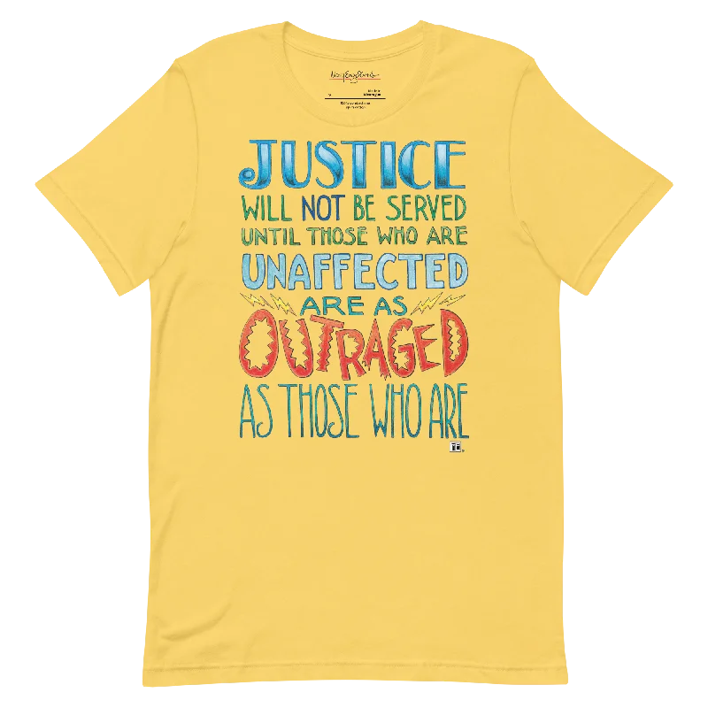 Justice Unisex T-Shirt Handmade Hand-knitted Hand-woven