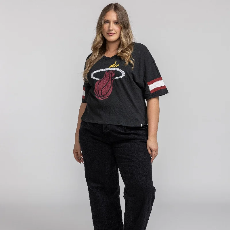 '47 Brand Miami HEAT Scout  Women's Crop Tee Chenille Blend Fleece Blend Nylon Blend