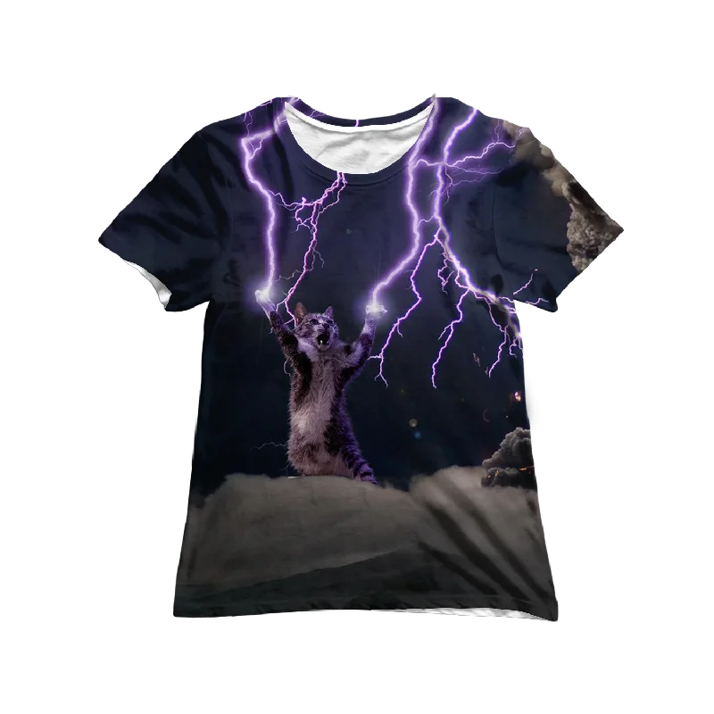 Lightning Cat Women's Tee Casual Formal Business