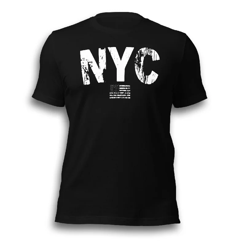 NYC BLACK UNISEX T-SHIRT Terry Blend Velvet Blend Canvas Blend