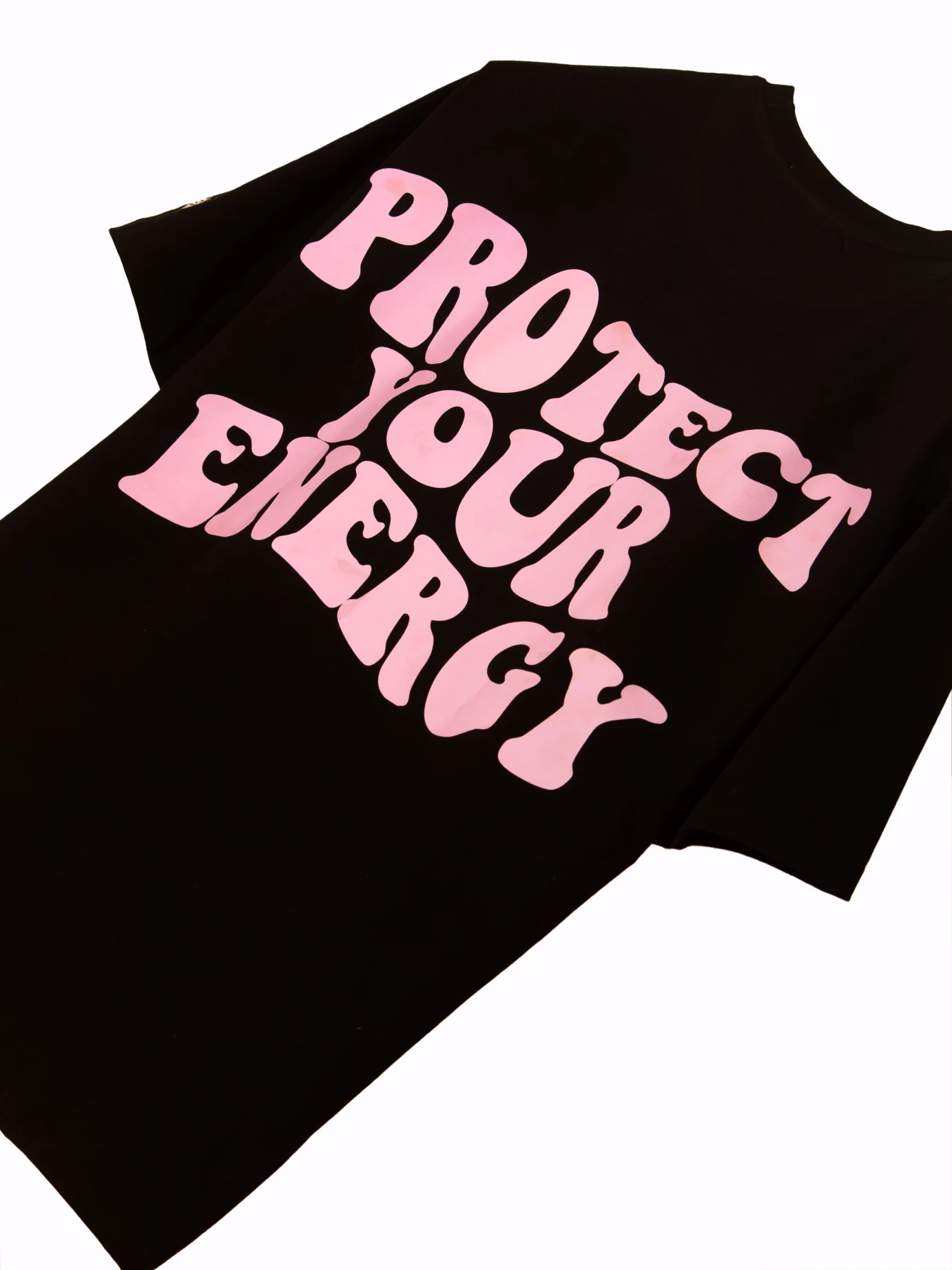 Protect your energy Y2K Oversized T-shirt Satin Blend Silk Blend Wool Blend