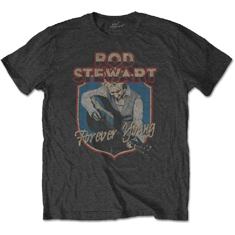 SALE | Rod Stewart | Official Band T-shirt | Forever Crest Hooded Caped Shawl Collar