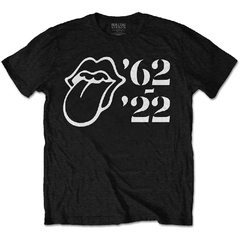 SALE | The Rolling Stones | Official Band T-Shirt | Sixty Outline '62 - '22 Zippered Buttoned Snapped