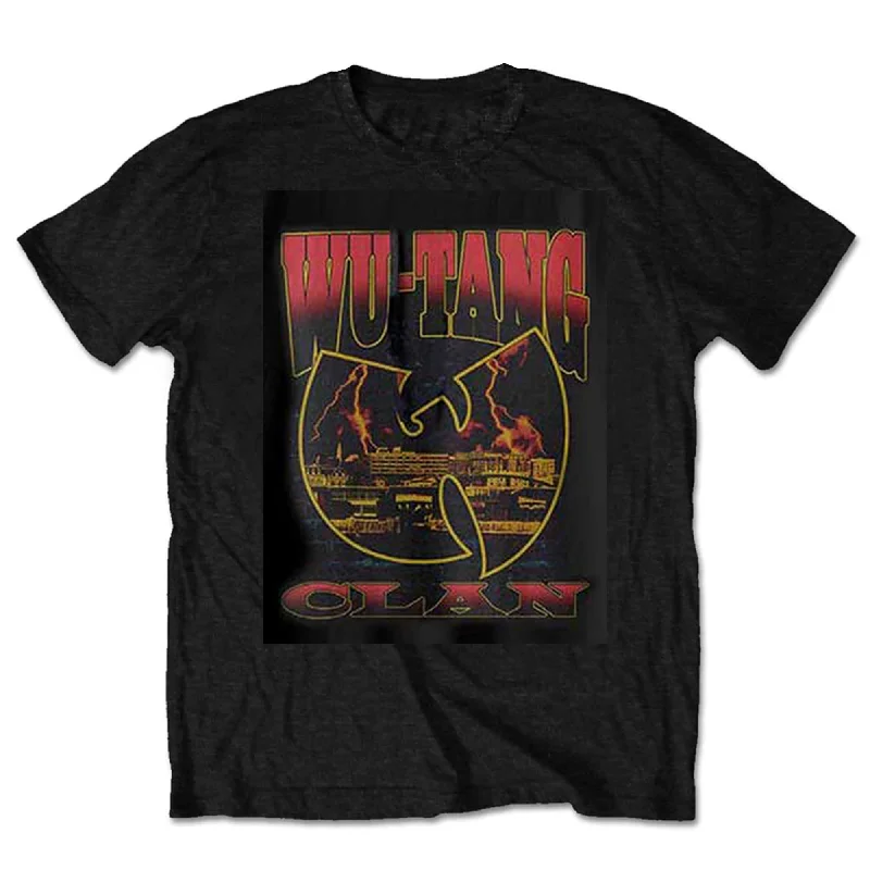 SALE | Wu-Tang Clan | Official Band T-shirt | Lightning Infill W Embroidered Appliqued Beaded