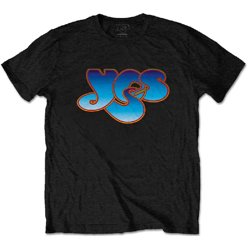 SALE | Yes | Official Band T-shirt | Classic Blue Logo Wool Fabric Cashmere Fabric Tweed Fabric