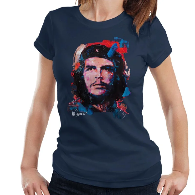 Sidney Maurer Original Portrait Of Che Guevara Women's T-Shirt Chenille Fabric Brocade Fabric Lace Fabric