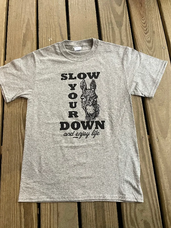 Slow Down Tee Jersey Fabric Tulle Fabric Batik Fabric