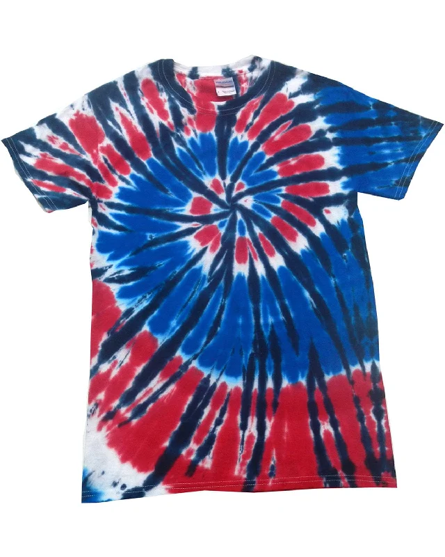 Tie-Dye 100% Cotton Tie-Dyed T-Shirt | Independence Sequined Glittery Shiny