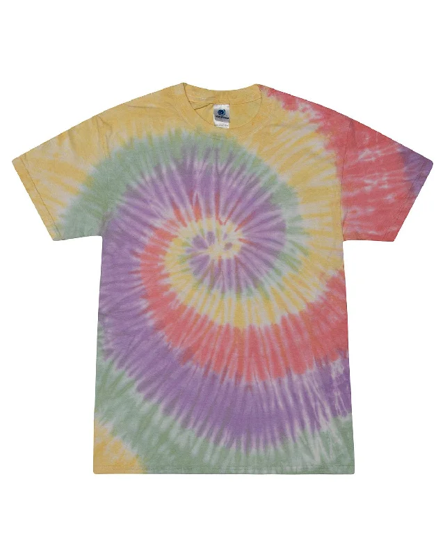 Tie-Dye 100% Cotton Tie-Dyed T-Shirt | Zen Rainbow Lace Blend Ribbed Blend Corduroy Blend