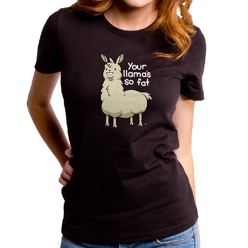 Your Llama Women's T-Shirt Boxy Fit Fitted Loose