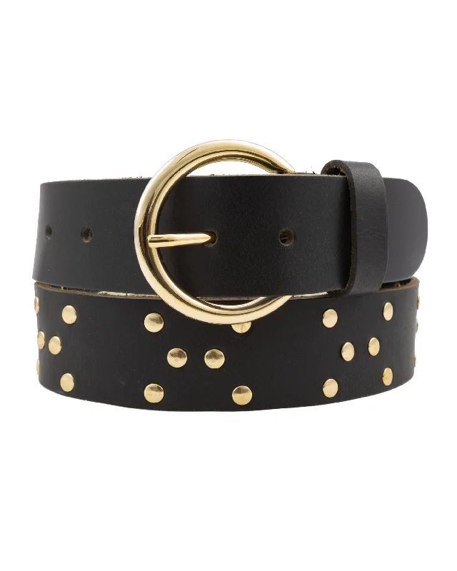 Iva | Studded Premium Leather Belt For Jeans and Dresses Tunics Stylish elegant