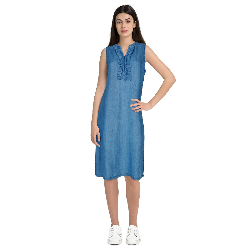 Classic Editions Women's Summer Look Sleeveless Dress A-Line Day Work