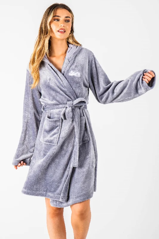 Primrose Dressing Gown - Grey A-Line Day Work