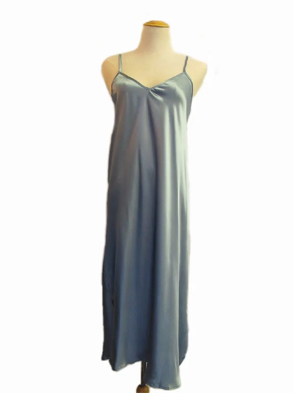 Shoe String Slip Nightdress - Blue Tunics Sophisticated sleek