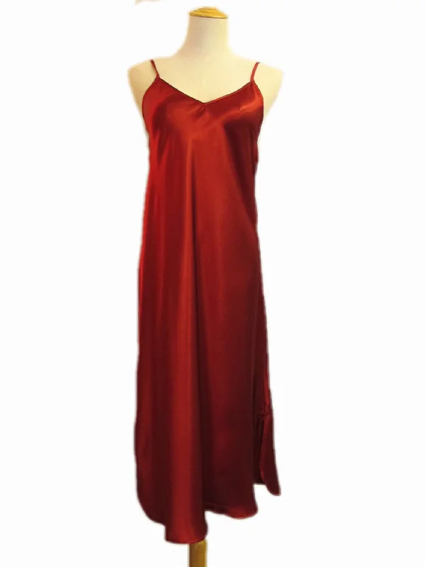 Shoe String Slip Nightdress - Red Tunics Versatile functional